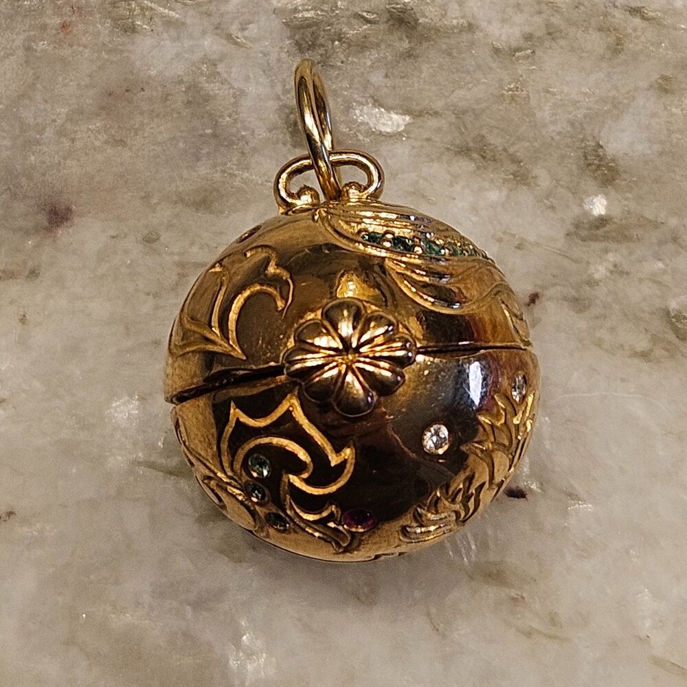 RARE HVY MONICA RICH KOSANN INNER BEAUTY VENUS PLANET 18K CHARM NECKLACE PENDANT
